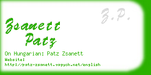 zsanett patz business card